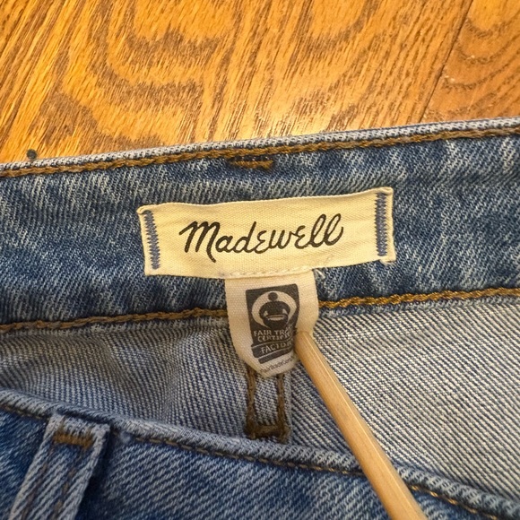 Madewell Curvy 90's Straight Crop Hazeldell Wash High Rise Denim Jeans Size 30 - Picture 12 of 12